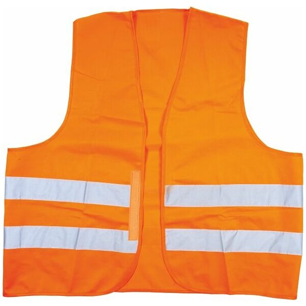 Hi  Vis Safety Waist Coat Vest Jacket hook and loop fasterners Orange XL 