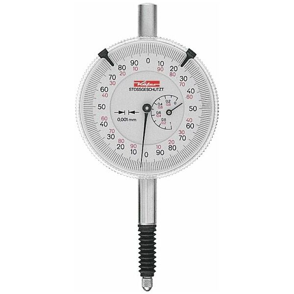 Reloj comparador fino IP 53 con protección contra golpes 1/40 mm
