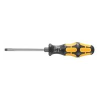 Screwdriver for slot-head, with Kraftform handle and impact cap 5,5 mm