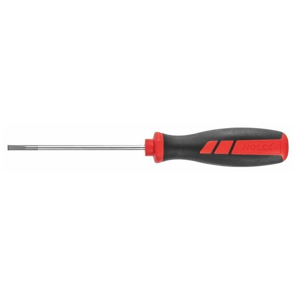 Screwdriver for slot-head, with power grip  4 mm