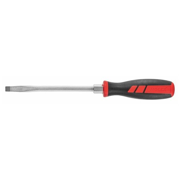 Screwdriver for slot-head, with power grip  8 mm