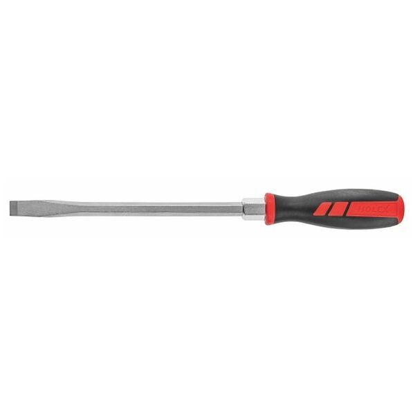 Screwdriver for slot-head, with power grip  12 mm
