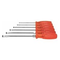 Screwdriver set for slot-head, with “multicraft” power grip  6