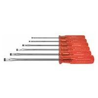 Blade screwdriver set for slot-head, with plastic handle  6