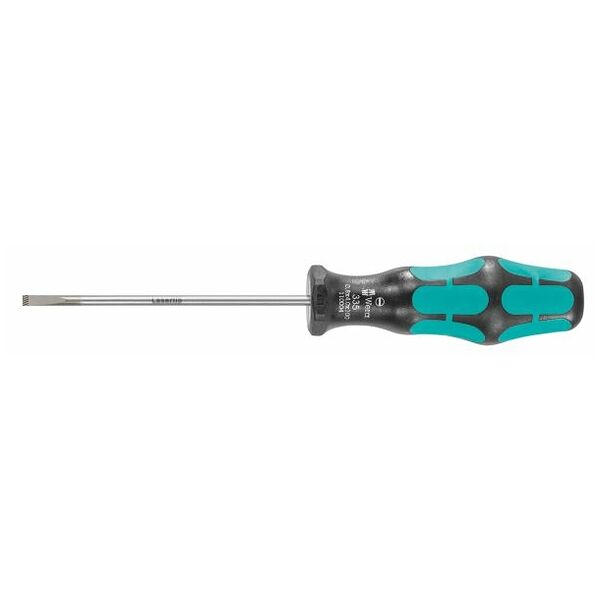 Blade screwdriver for slot-head, with Kraftform handle  4 mm