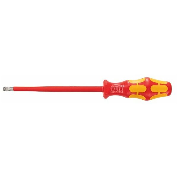 Electrician’s screwdriver for slot-head, with Kraftform handle fully insulated 6,5 mm