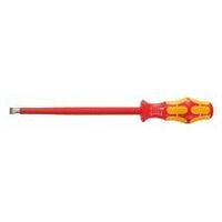 Electrician’s screwdriver for slot-head, with Kraftform handle fully insulated 10 mm
