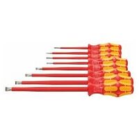 Electrician’s screwdriver set for slot-head, with Kraftform handle fully insulated 8