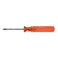 Screwdriver for Phillips, with plastic handle