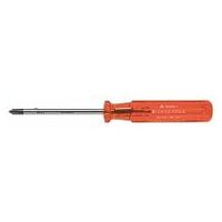 Screwdriver for Phillips, with plastic handle  1