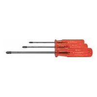 Screwdriver set for Phillips, with plastic handle