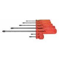 Screwdriver set for Phillips, with plastic handle  7