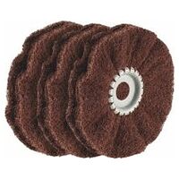Abrasive fleece ring set, 3 pieces (A), for cleaning and matting coarse