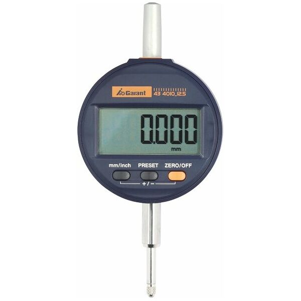 Digital dial indicator reading 0.001 mm 12,5 mm GARANT