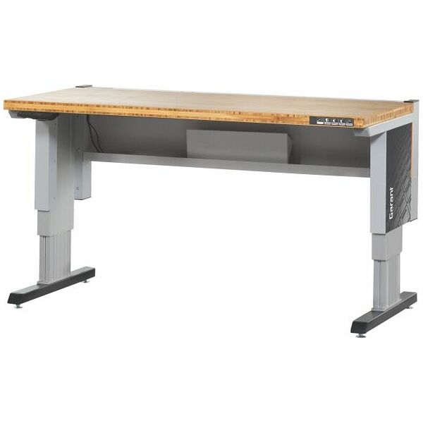 eLevel workstation with bamboo worktop 1500 mm