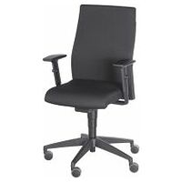 Office swivel chair with fabric backrest