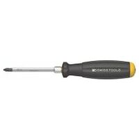 Screwdriver for Phillips, with 2-component SwissGrip handle with impact head