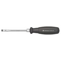 Screwdriver for slot-head, with 2-component SwissGrip handle and impact head 6,5 mm