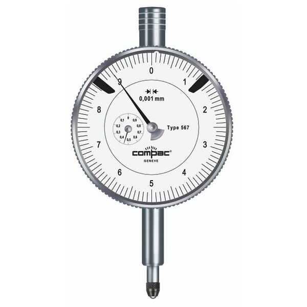 Precision dial indicator shock-resistant 1/58 mm