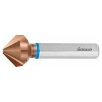 High-precision countersink with unequal spacing and 3 drive flats 90° AlTiCN