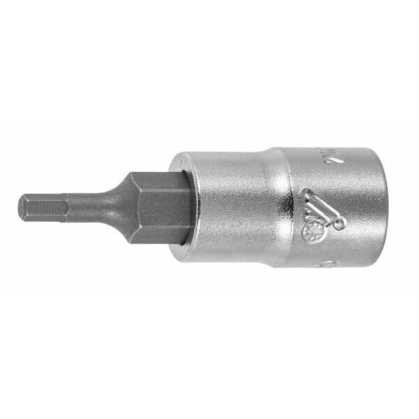 Set of hexagon bit sockets, 1/4 inch square drive 6 pieces 1/4