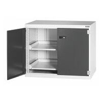Swing-door auxiliary cabinet without anti-roll lip, with pull-out shelf 800 mm