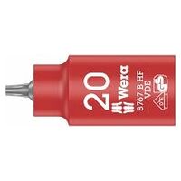 8767 B VDE TORX® HF Douille-embout Zyklop, isolée, à emmanchement 3/8″ avec fonction de retenue, TX 20 x 55 mm