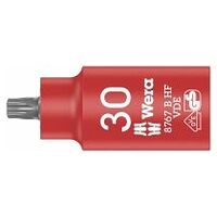 8767 B VDE TORX® HF Douille-embout Zyklop, isolée, à emmanchement 3/8″ avec fonction de retenue, TX 30 x 55 mm