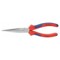 Mechanic’s pliers chrome-plated snipe-nose, straight 200 mm