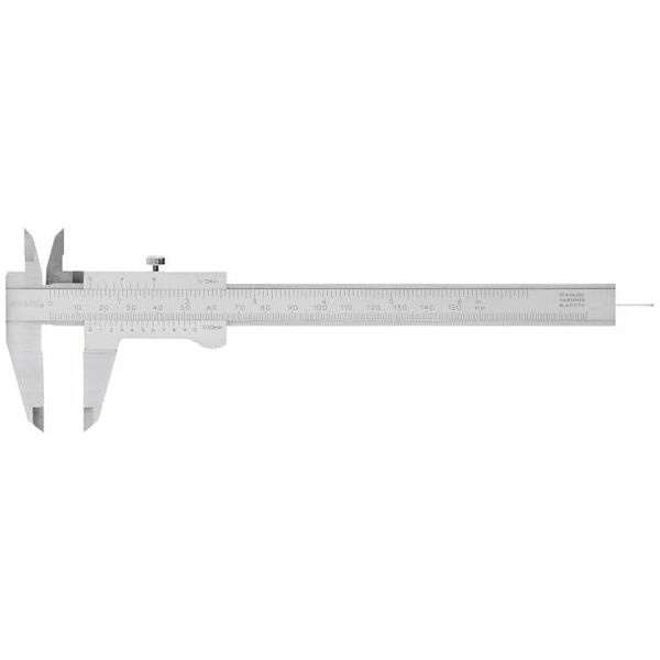 Vernier caliper parallax-free with rod type depth gauge 150 mm
