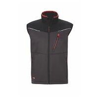 Soft shell waistcoat  dark grey / black / red