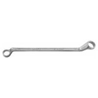 Double-ended ring spanner, deeply cranked  chrome-plated