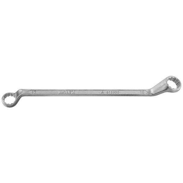 Double-ended ring spanner, deeply cranked chrome-plated 6X7 mm HOLEX