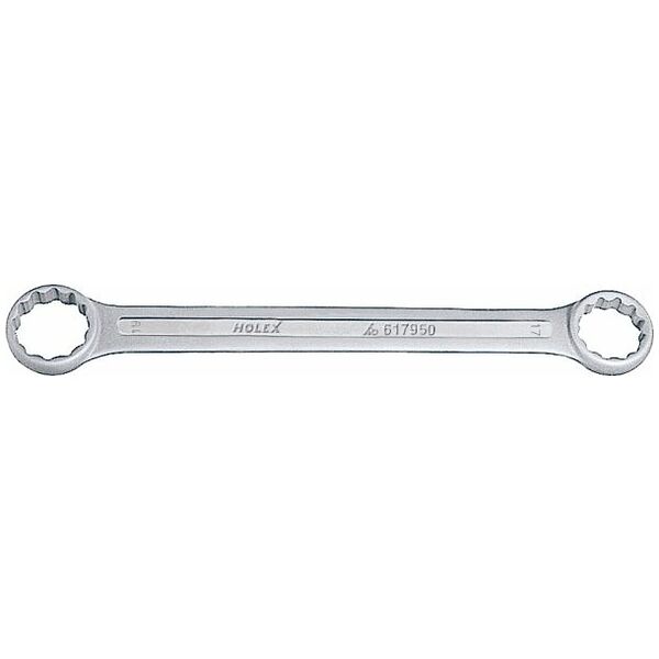 Double-ended ring spanner, straight  19X22 mm