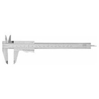 Vernier caliper parallax-free with spring-loaded thumb-lock 150 mm