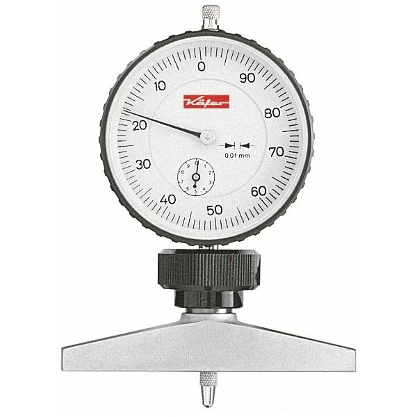 Depth gauge with analogue dial indicator  30 mm