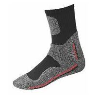 Functional socks, mid-length  black / red / grey