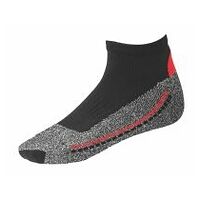 Functional socks, short  black / red / grey