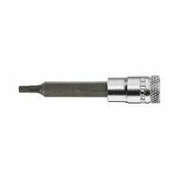Screwdriver bit socket 1/4″ long in-hex 4 mm