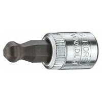 Dopsleutel-schroevendraaier 1/4″ kogelkop binnenzeskant 4 mm