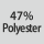 Tygsammansättning: 47% polyester