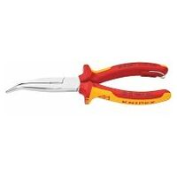 Snipe-nose pliers, angled Insulated to VDE, with securing eye 200 mm