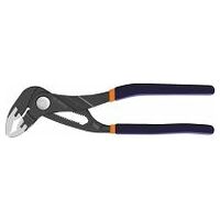 Water pump pliers with stepped fine adjustment, black