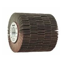 Abrasive flap wheel roller, fabric, slit (A)  ⌀ 100 × 100 mm