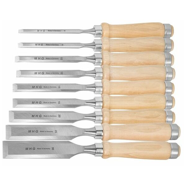Mortise chisel set with wooden handle  9
