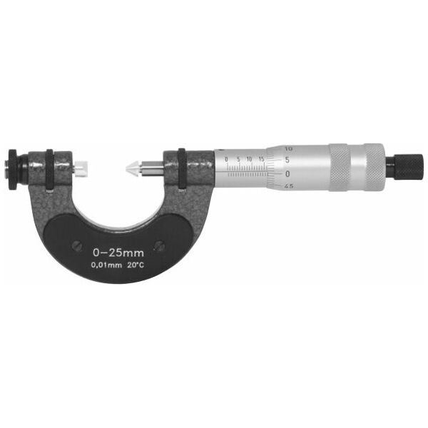 External thread micrometer without anvils 0-25 mm