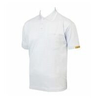 Men’s ESD polo shirt CONDUCTEX® Cotton Knit white