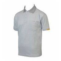 Men’s ESD polo shirt CONDUCTEX® Cotton Knit silver-grey