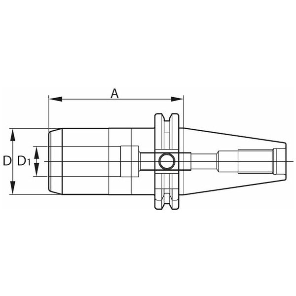 Heavy-duty chuck with anti-pull-out function SK 40