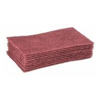 Abrasive fleece hand pads, set of 10 pieces flexible 100×200 mm